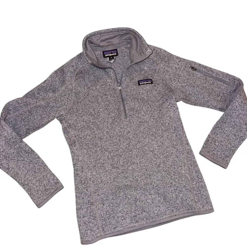 Patagonia Womens XS Better Sweater Quarter Zip Pullover Fleece in Smoky Violet